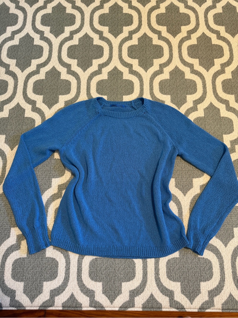 J. McLaughlin cornflower blue lightweight long sleeve crewneck sweater women XS